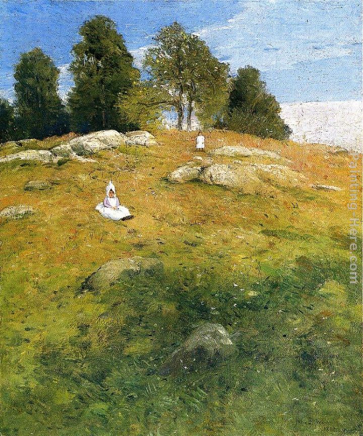 Summer Afternoon, Shinnecock Landscape painting - Julian Alden Weir Summer Afternoon, Shinnecock Landscape art painting